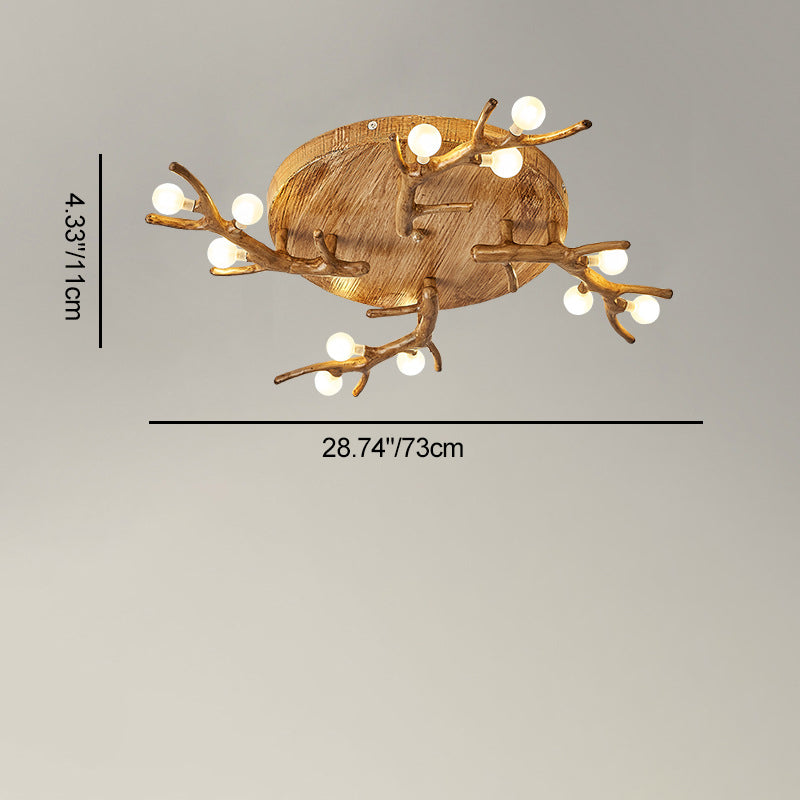 Scandinavian Polymer Branch Ball Ceiling Light