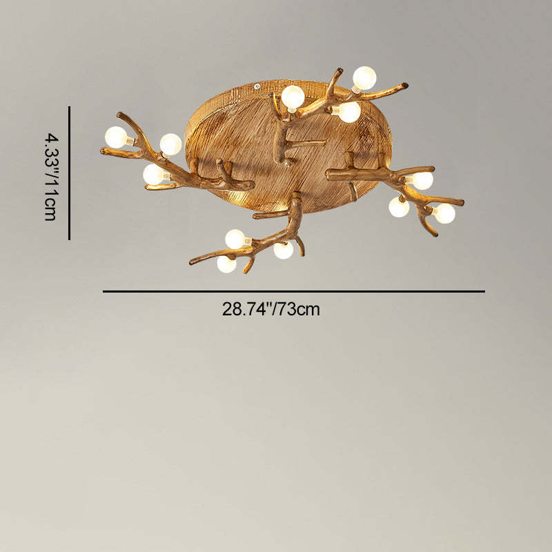 Scandinavian Polymer Branch Ball Ceiling Light