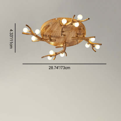 Scandinavian Polymer Branch Ball Ceiling Light