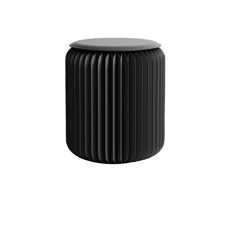 Scandinavian Cylinder PU Leather Foldable Footstool