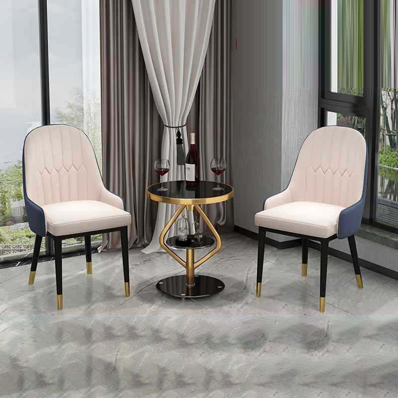 Nordic Lozenge Glass Steel End Table