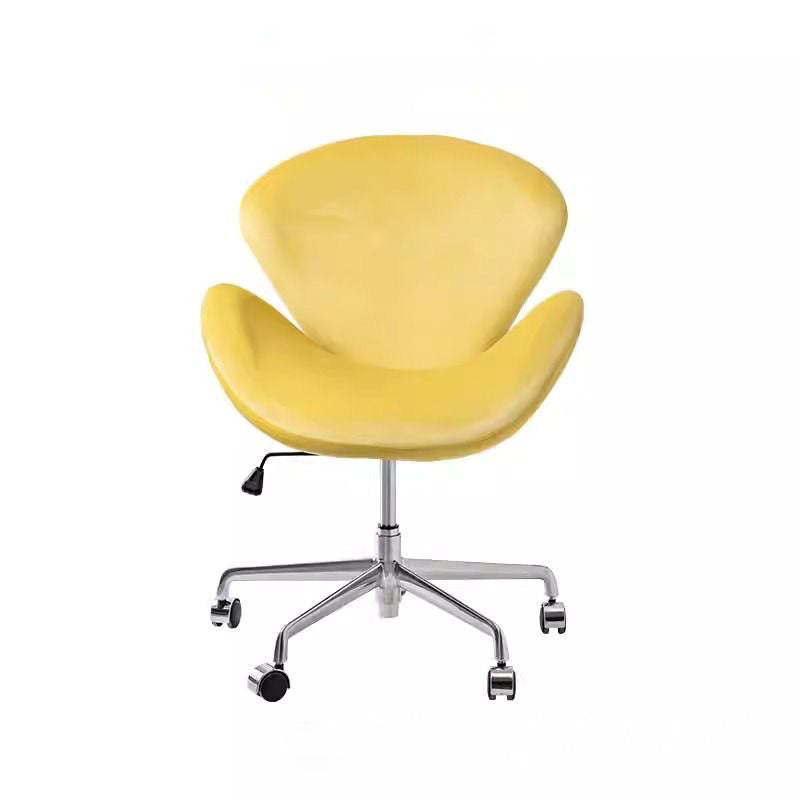 Minimalist Flannel Lambskin Movable Desk Chair