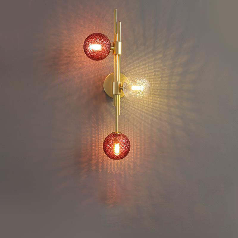 Gray minimalist orb wall sconces