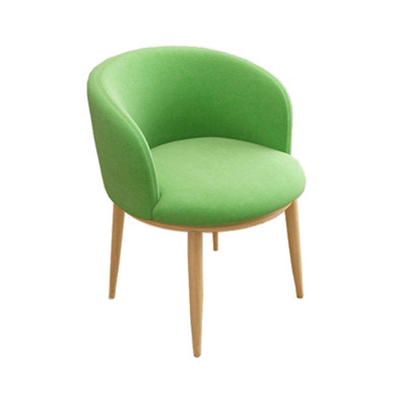 Nordic Curved Flannel Wood Vanity Stool