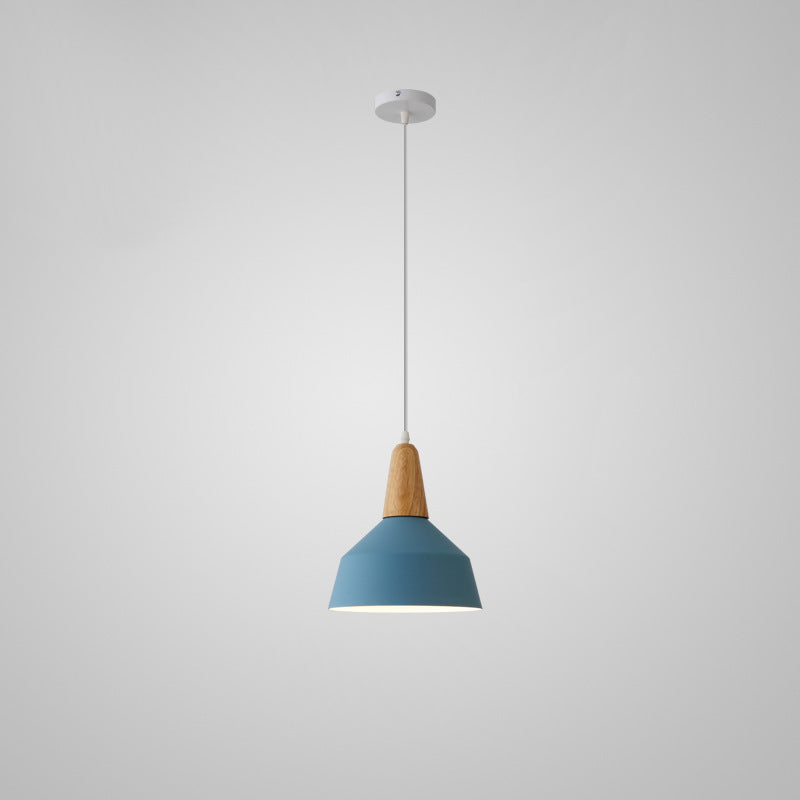 Nordic Macaron Aluminum Wood Pendant Light