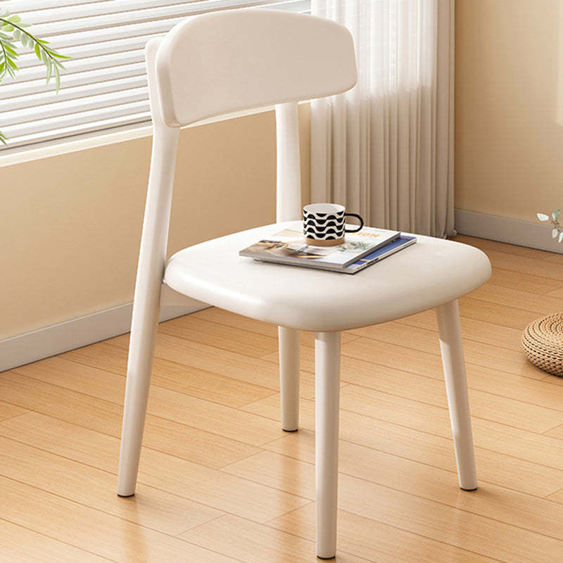 Minimalist Leather Fabric Wood Dining Chair