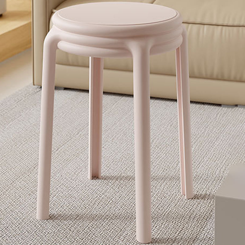 Scandinavian Macaron Round Stackable Plastic Chair