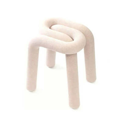 Contemporary Striped Fabric Wood Four-Leg Chair