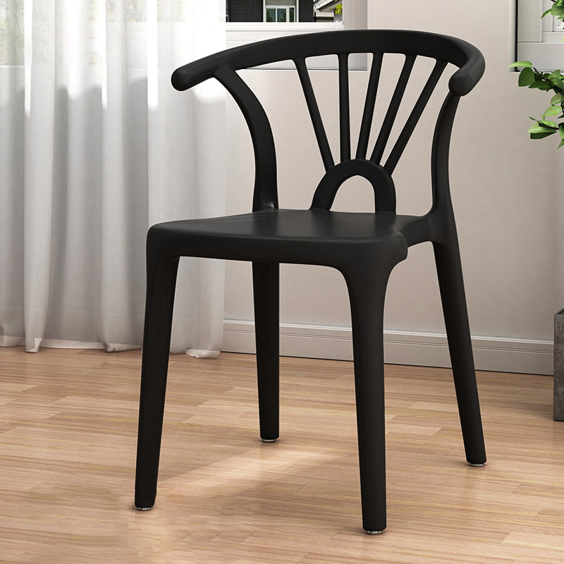 Scandinavian Arc Plastic Stackable Dining Chair