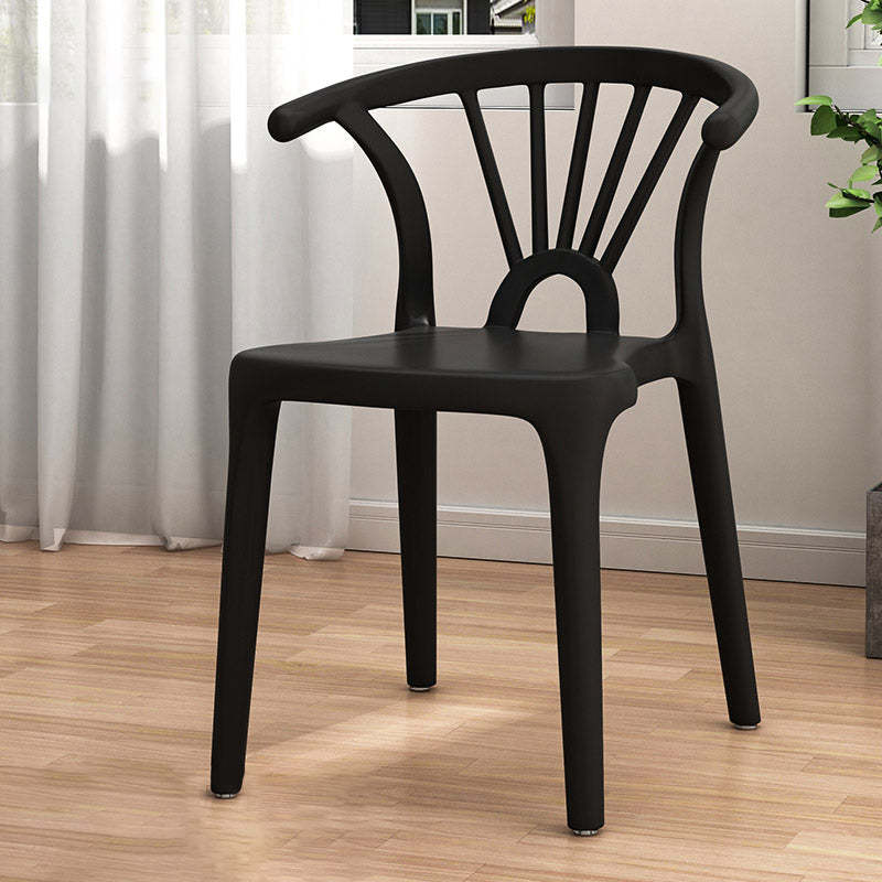 Scandinavian Arc Plastic Stackable Dining Chair
