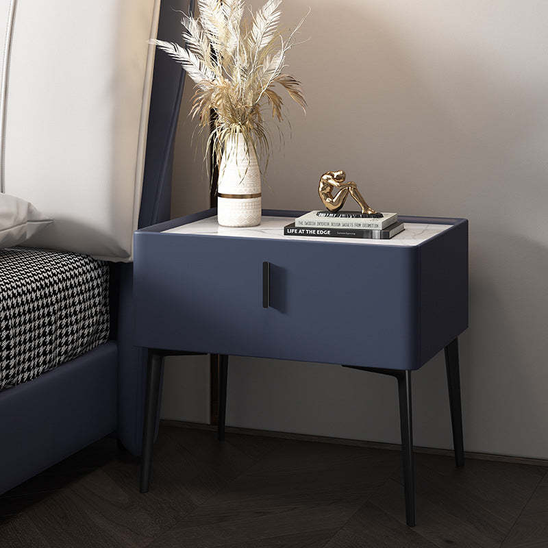 Scandinavian Wood Nightstand Wireless Charging