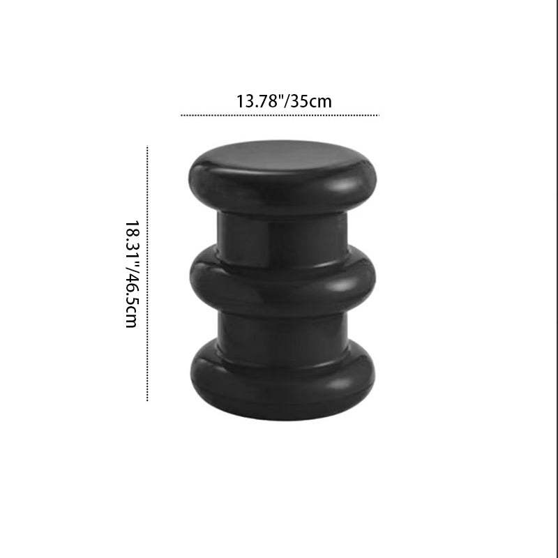 Scandinavian Acrylic Cylinder Vanity Stool — Standard Green