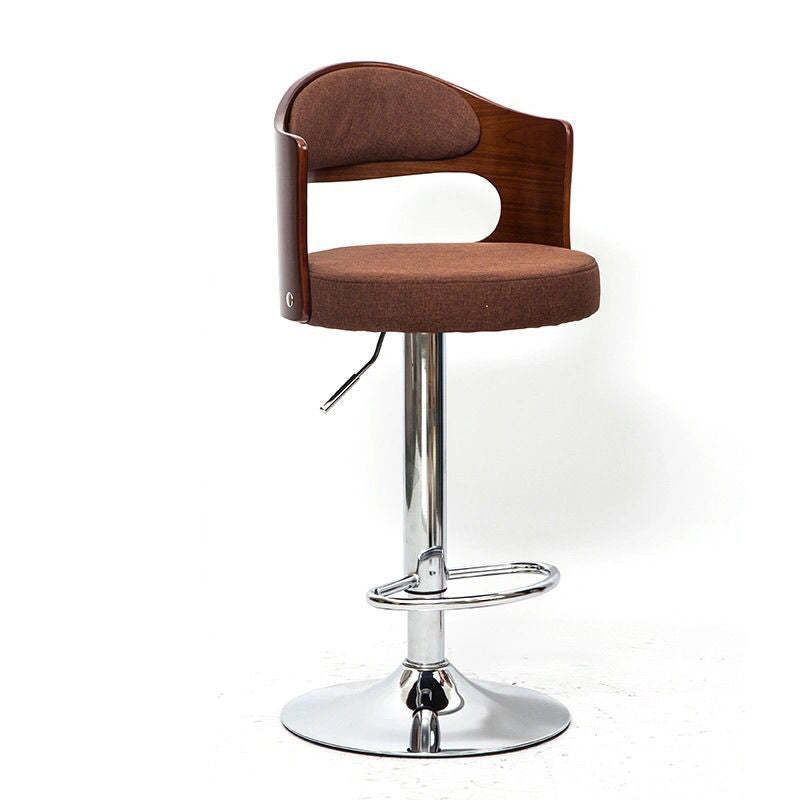 Contemporary Faux Leather Swivel Bar Stool