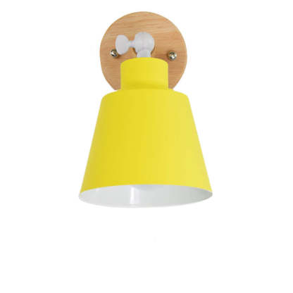 Nordic Macaron Rotatable Wood Wall Sconce