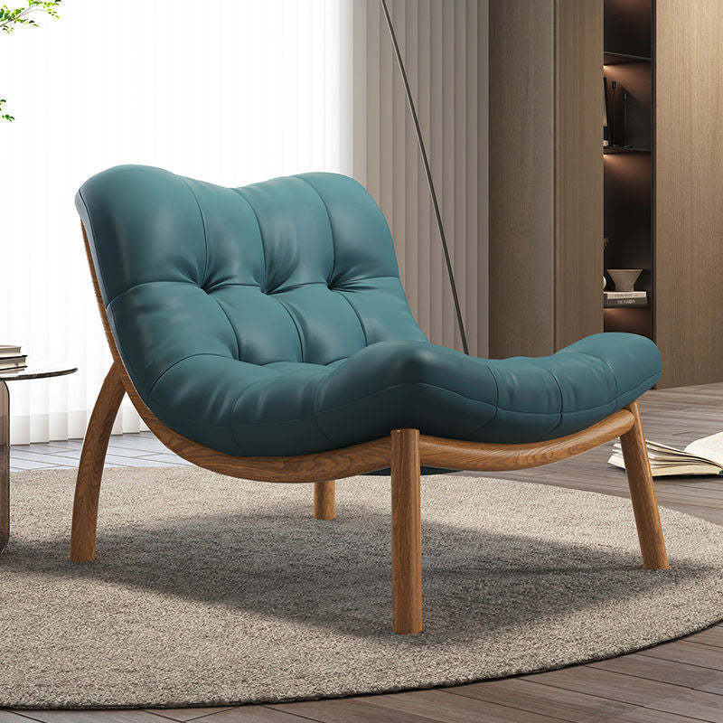 Scandinavian Upholstered Leather Steel Sofa