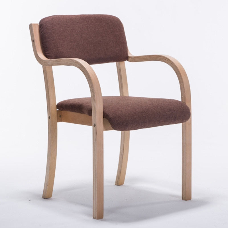 Nordic Wood Fabric Leather Velvet Dining Chair