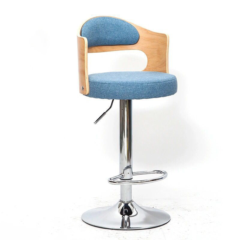 Contemporary Faux Leather Swivel Bar Stool