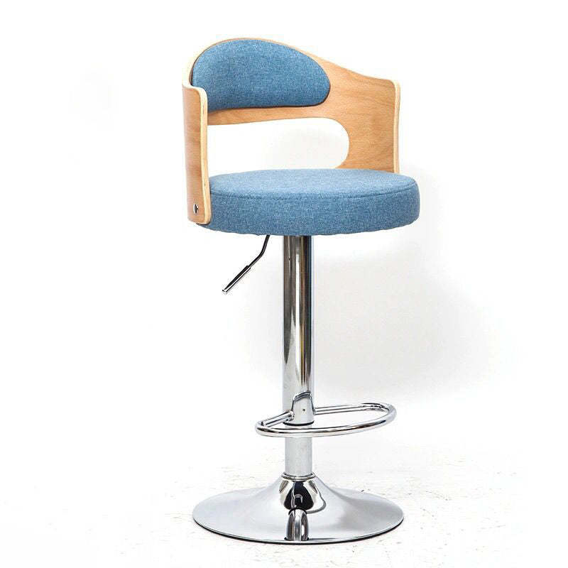 Contemporary Faux Leather Swivel Bar Stool