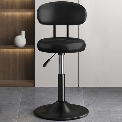 Contemporary Leather Swivel Bar Stool Height Adjustable