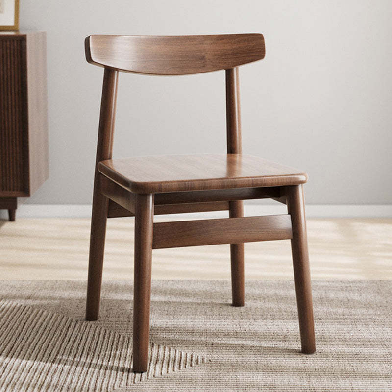 Retro Double-Layer Nappa Leather Open-Back Dining Chair