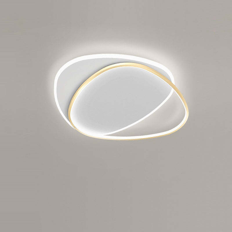 Minimalist Triangle Oval Acrylic Iron LED Flush Mount Light