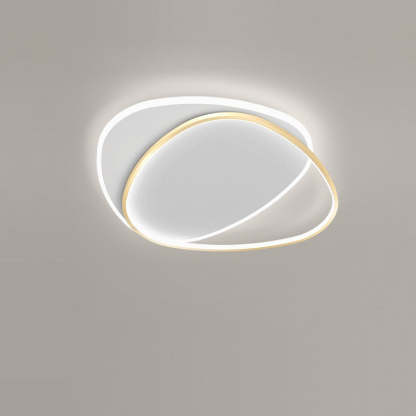 Minimalist Triangle Oval Acrylic Iron LED Flush Mount Light