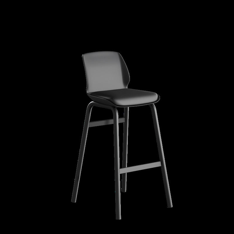 Nordic Square Leather Iron Plastic Bar Stool