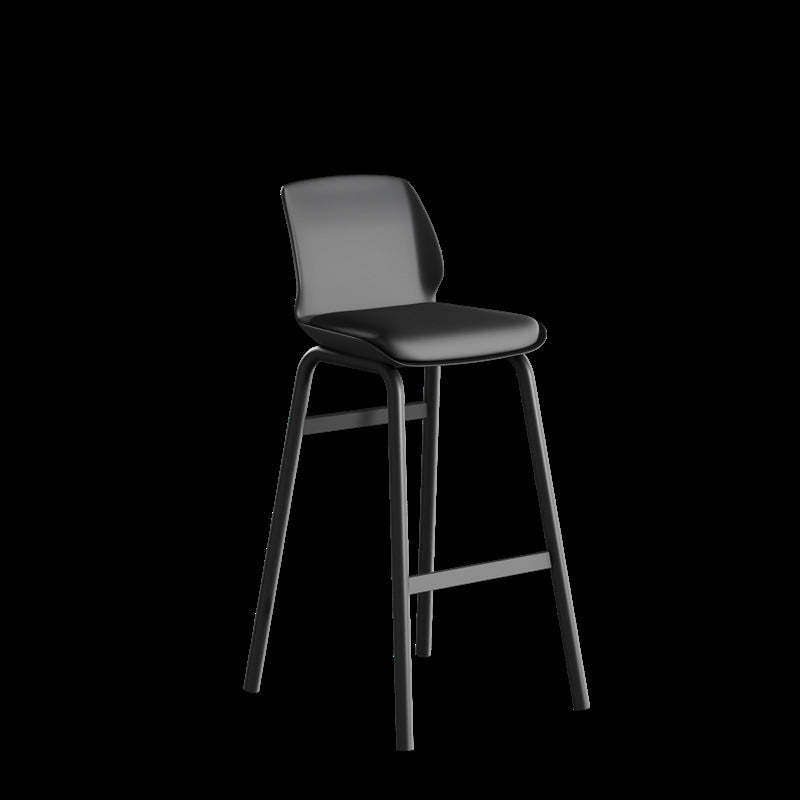 Nordic Square Leather Iron Plastic Bar Stool