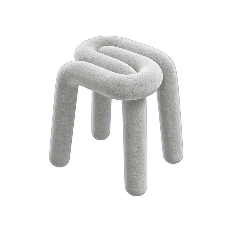 Contemporary Striped Fabric Wood Four-Leg Chair