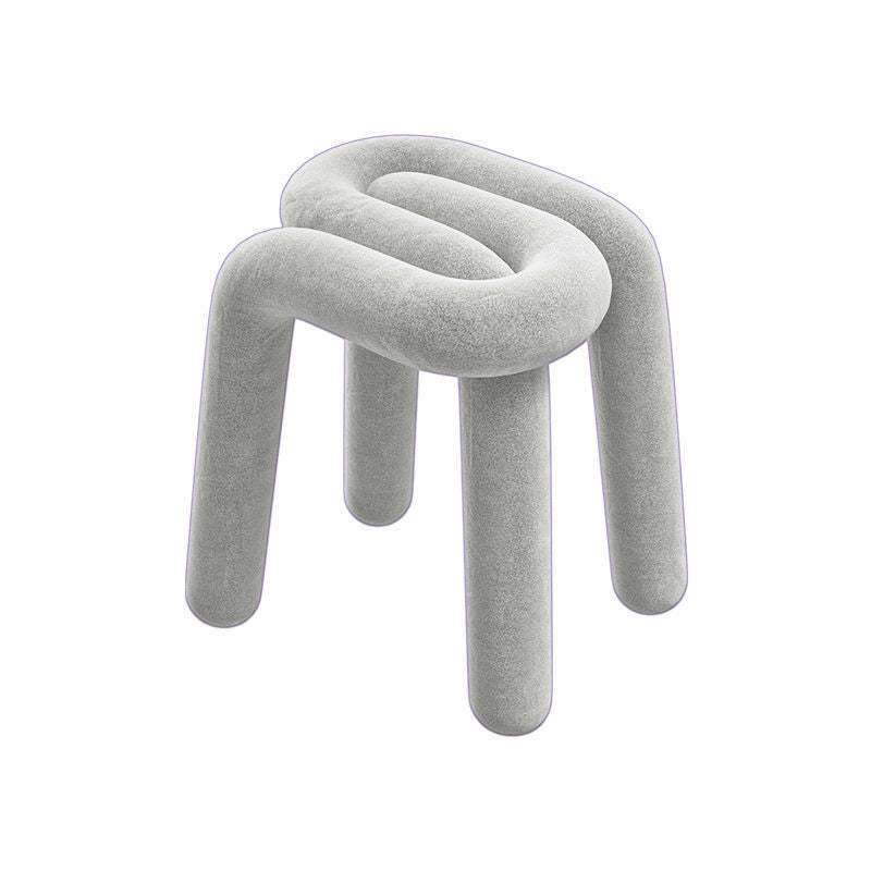 Contemporary Striped Fabric Wood Four-Leg Chair