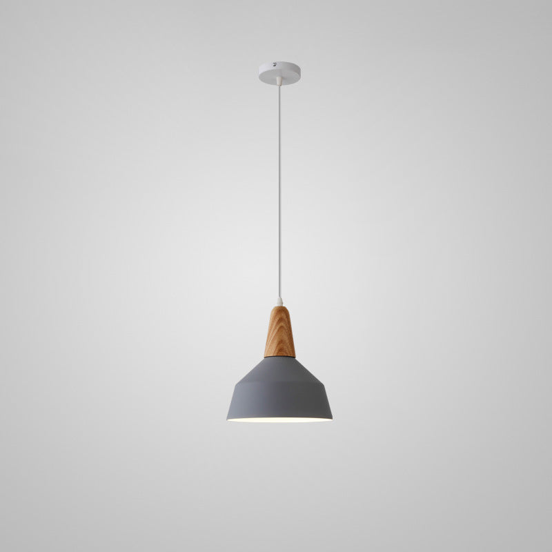 Nordic Macaron Aluminum Wood Pendant Light