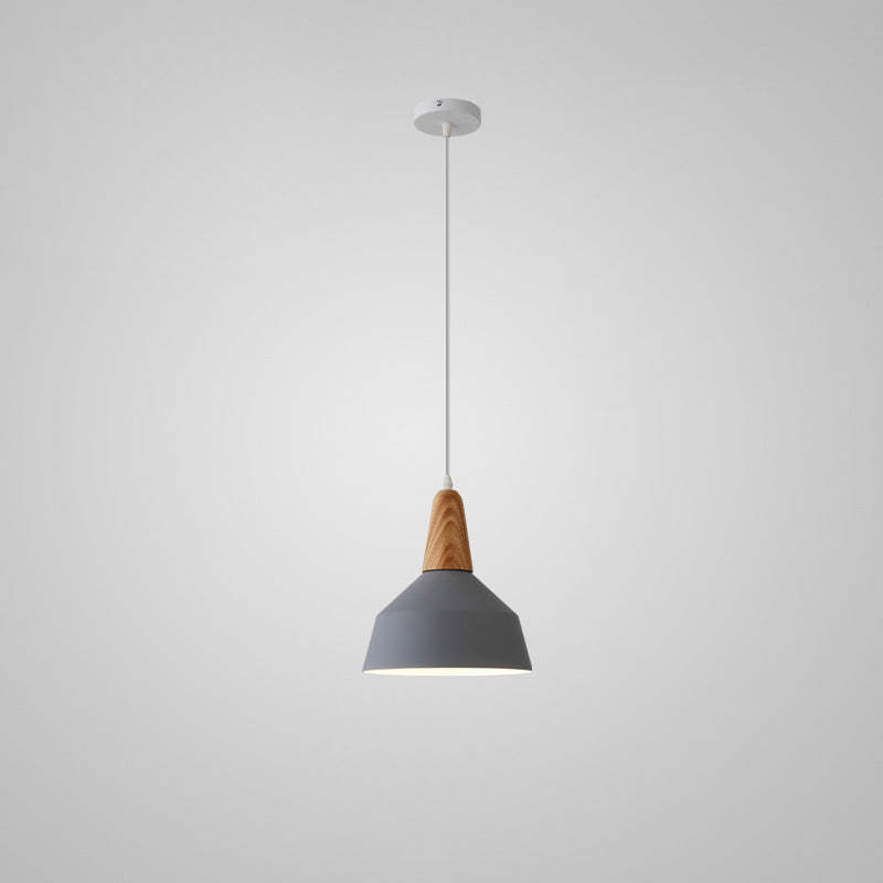 Nordic Macaron Aluminum Wood Pendant Light