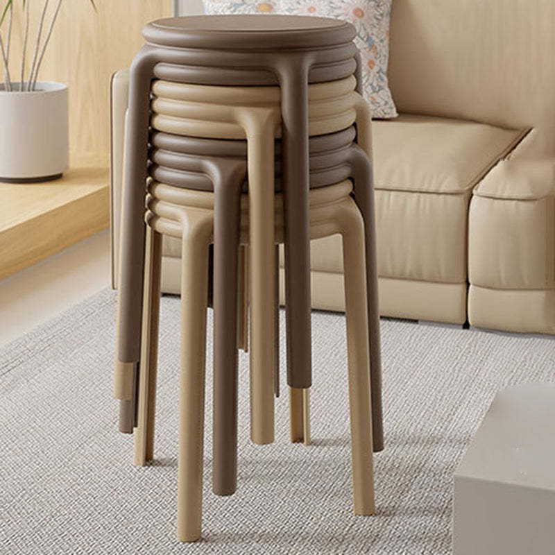 Scandinavian Macaron Round Stackable Plastic Chair