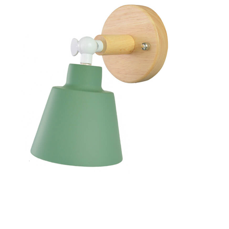 Nordic Macaron Rotatable Wood Wall Sconce