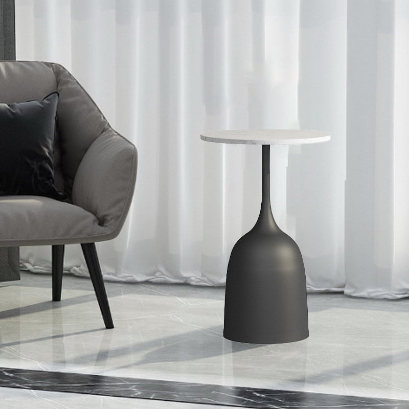 Scandinavian Metal Iron Marble End Table