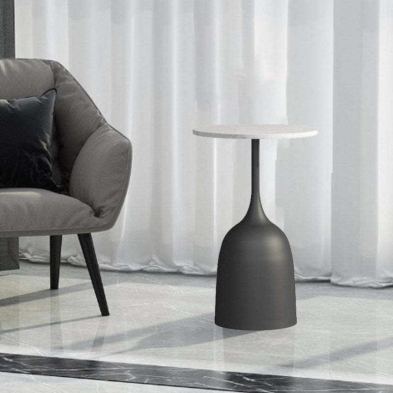 Scandinavian Metal Iron Marble End Table