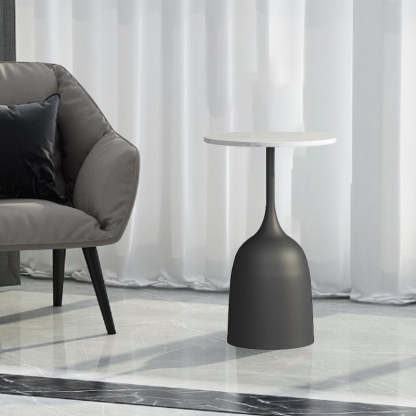 Scandinavian Metal Iron Marble End Table