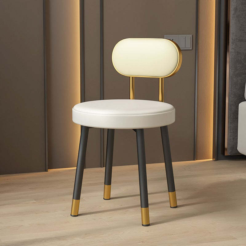 Nordic PU Leather Round Vanity Stool