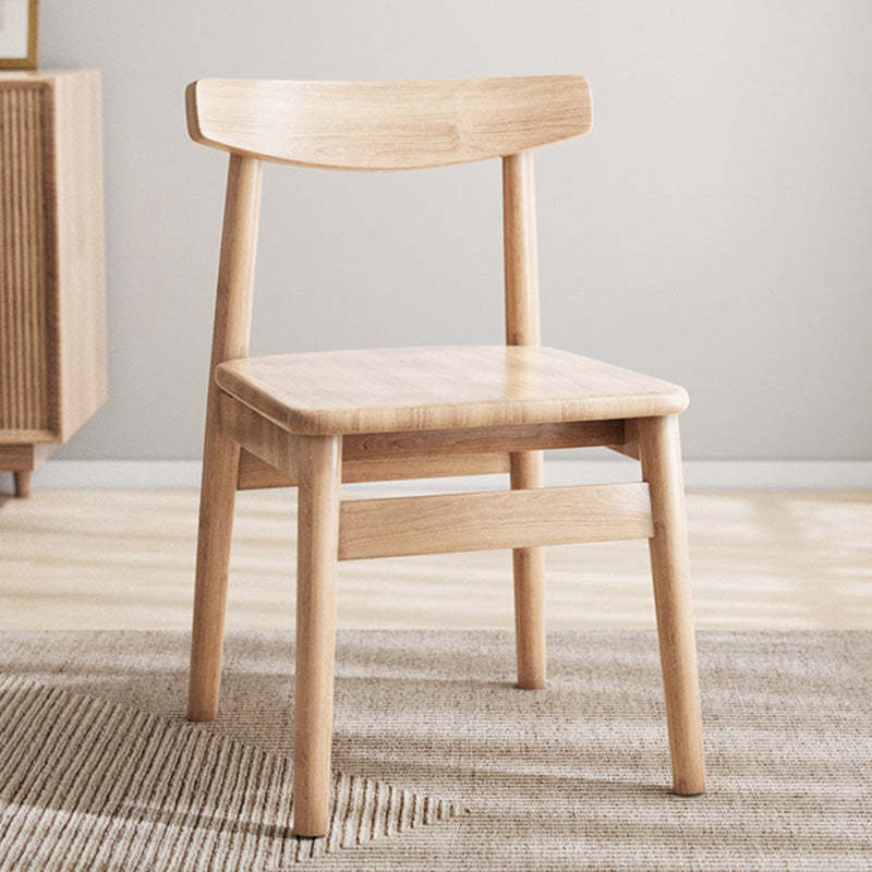 Retro Double-Layer Nappa Leather Open-Back Dining Chair