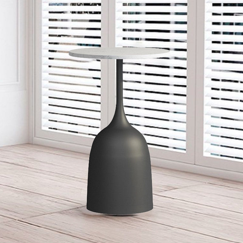 Scandinavian Metal Iron Marble End Table