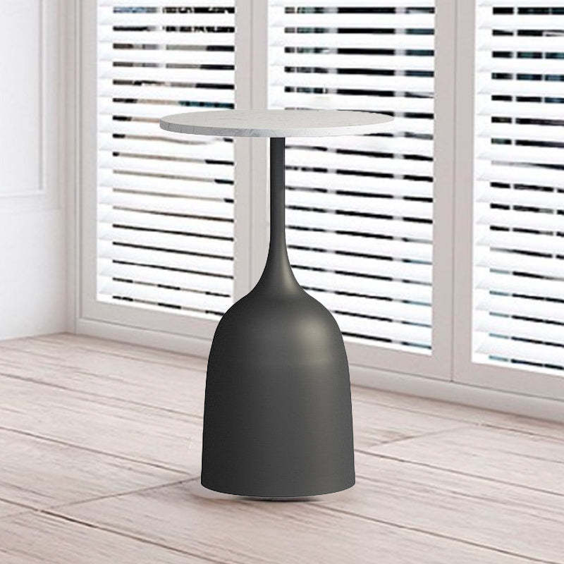 Scandinavian Metal Iron Marble End Table