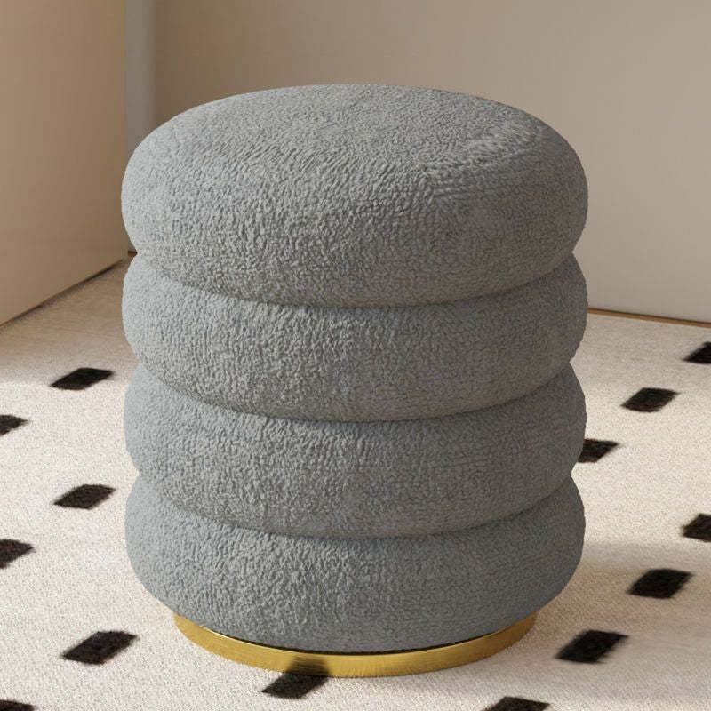 Gray minimalist lambswool vanity stools