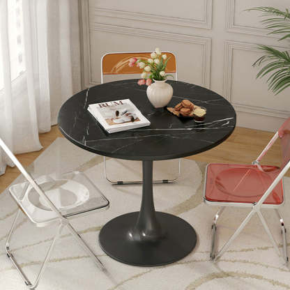 Modern Faux Wood Grain Steel End Table
