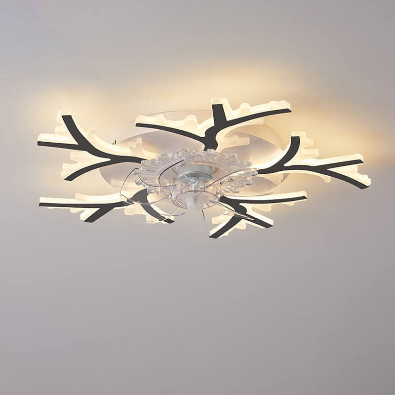 Scandinavian Modern Line Flush Mount Ceiling Fan