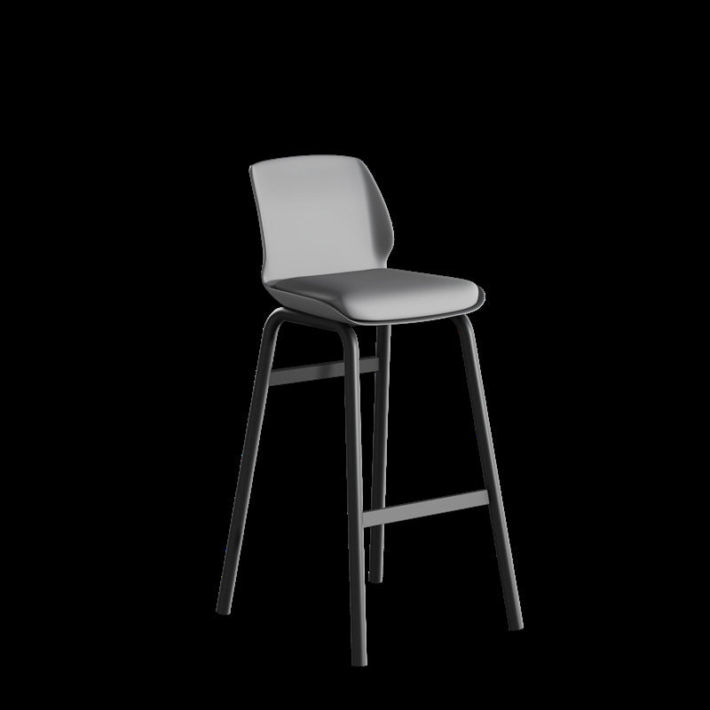 Nordic Square Leather Iron Plastic Bar Stool