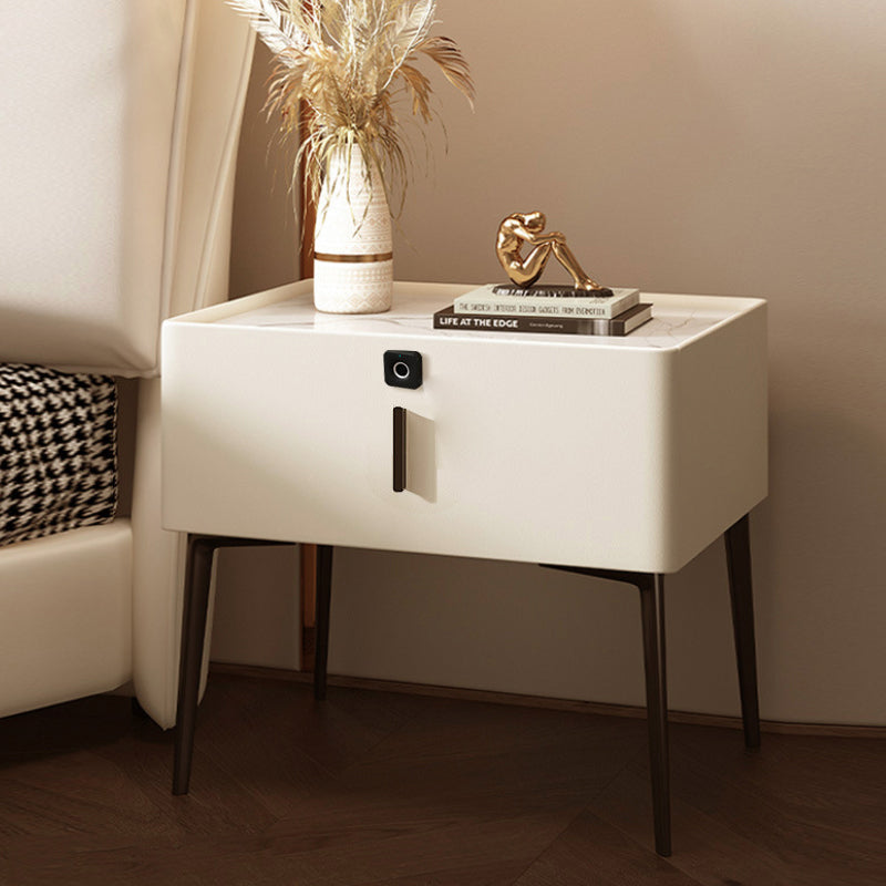Scandinavian Wood Nightstand Wireless Charging — Ordinary / Dark Gray