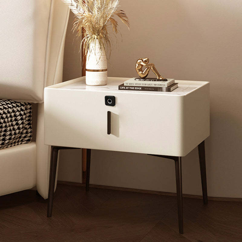 Scandinavian Wood Nightstand Wireless Charging — Ordinary / Dark Gray