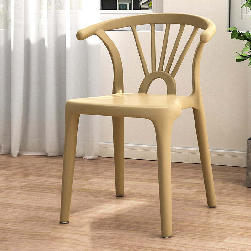 Scandinavian Arc Plastic Stackable Dining Chair