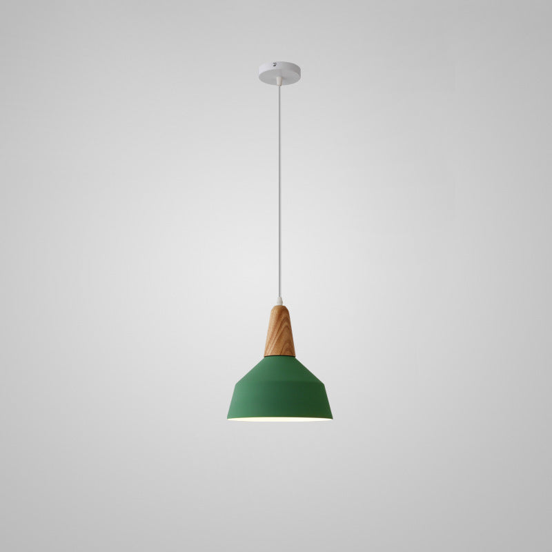 Nordic Macaron Aluminum Wood Pendant Light