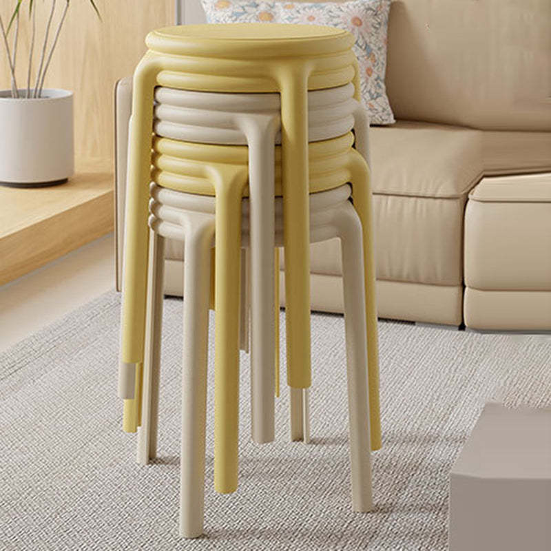 Scandinavian Macaron Round Stackable Plastic Chair